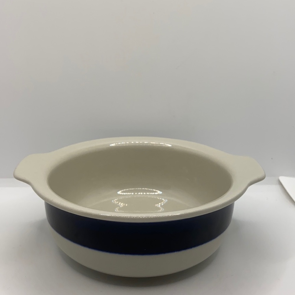 Arabia Finland Anemone Soup Cereal Bowl Vintage Scandinavian Porcelain Navy